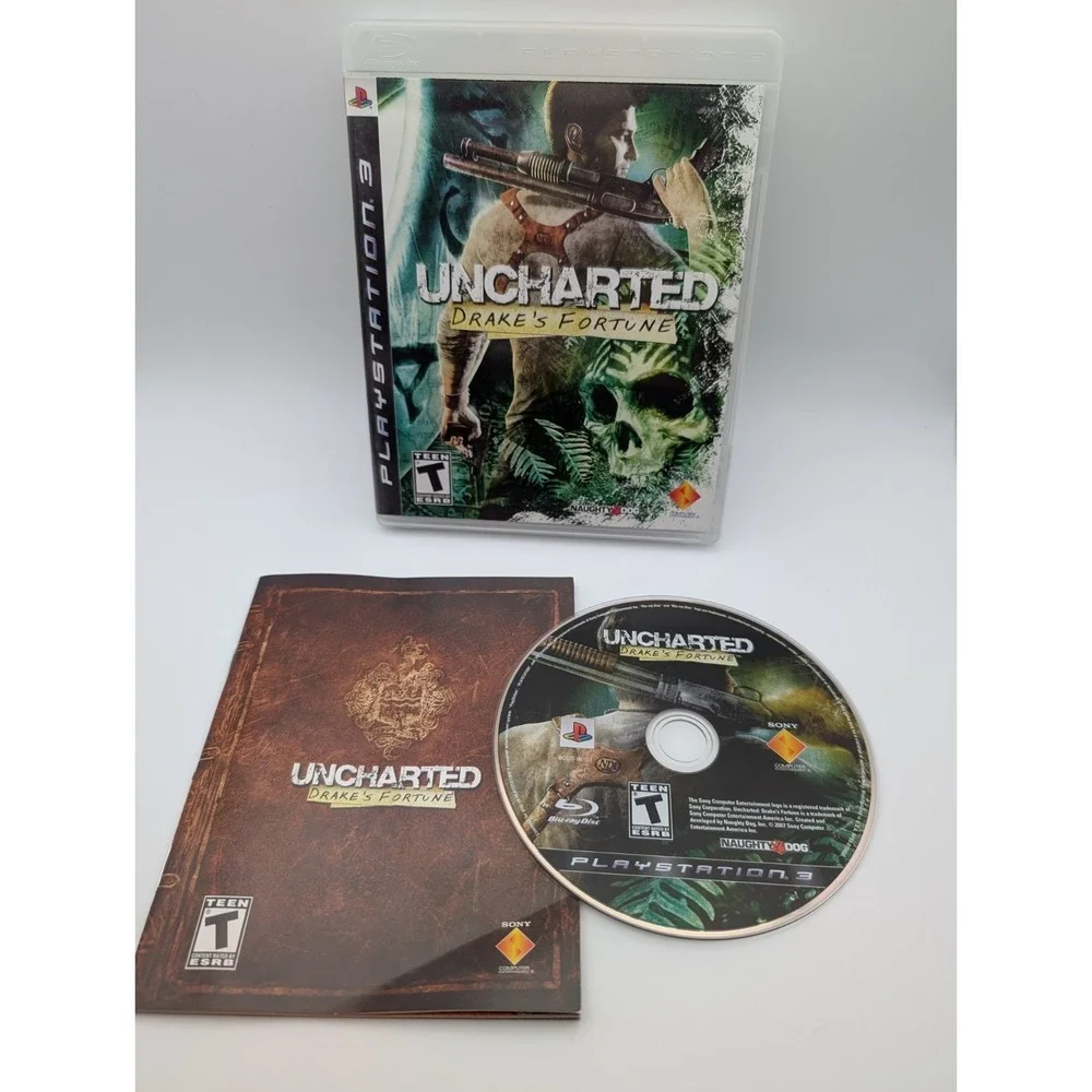 Uncharted: Drake's Fortune (Sony PlayStation 3, 2007) PS3 Reg Card Complete PS3